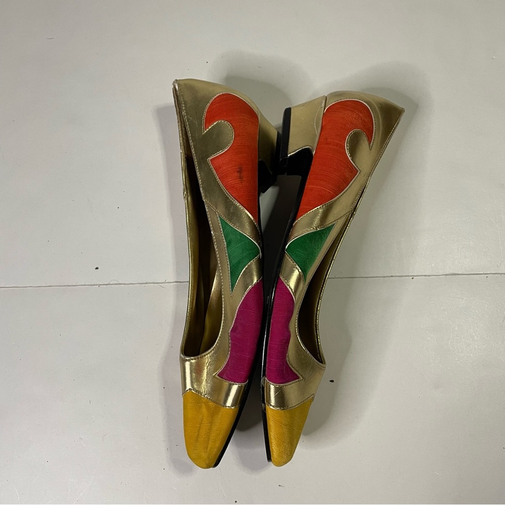 Princess Robyn Colorful Mini Heel Loafer Dress Business Casual Shoes Size 9.5 - Picture 7 of 11